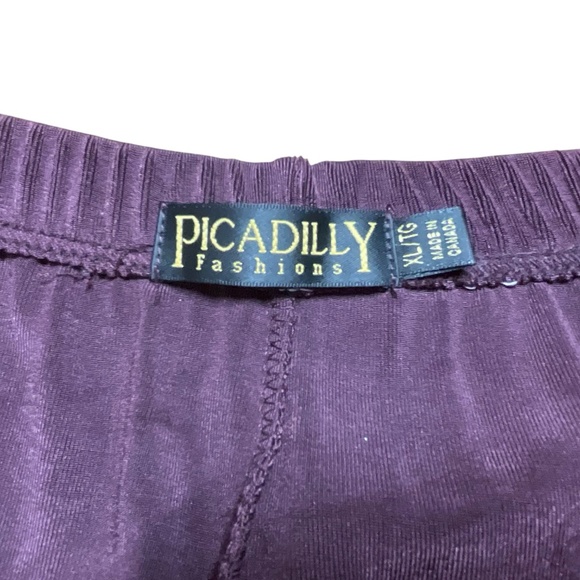 PICADILLY FASHIONS Easy Care Stretch Slinky Flowy Wide Leg Pants High Rise Sz XL - Picture 4 of 11
